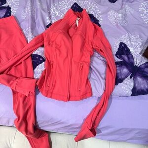 Lulelemon Define Cropped Jacket & Leggings (Align High Rise Pant 28”)